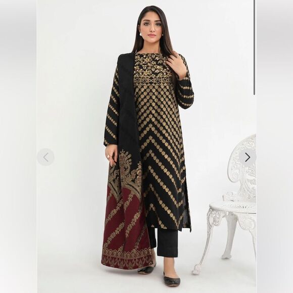 LIMELIGHT PAKISTANI AUTHENTIC DESIGNER SEMI FORMAL DRESS - Picture 1 of 9